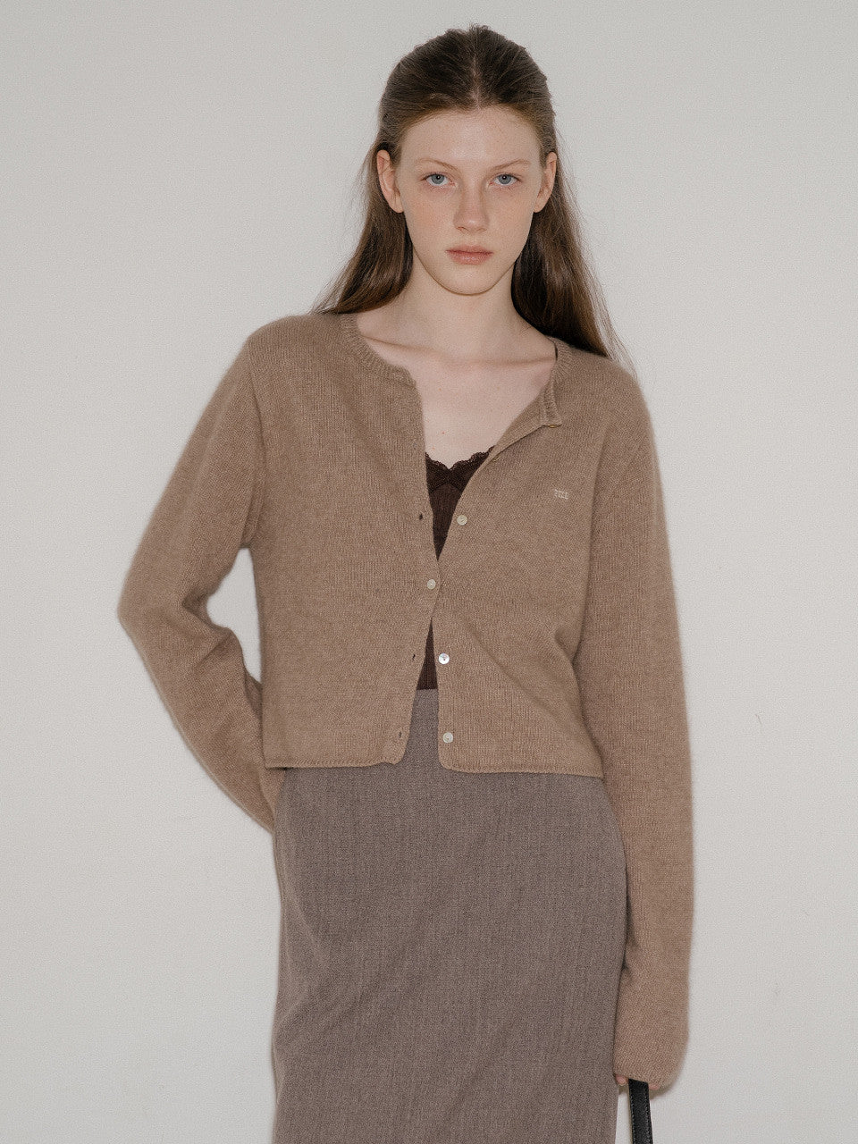 Tillidie Raccoon round cardigan Brown