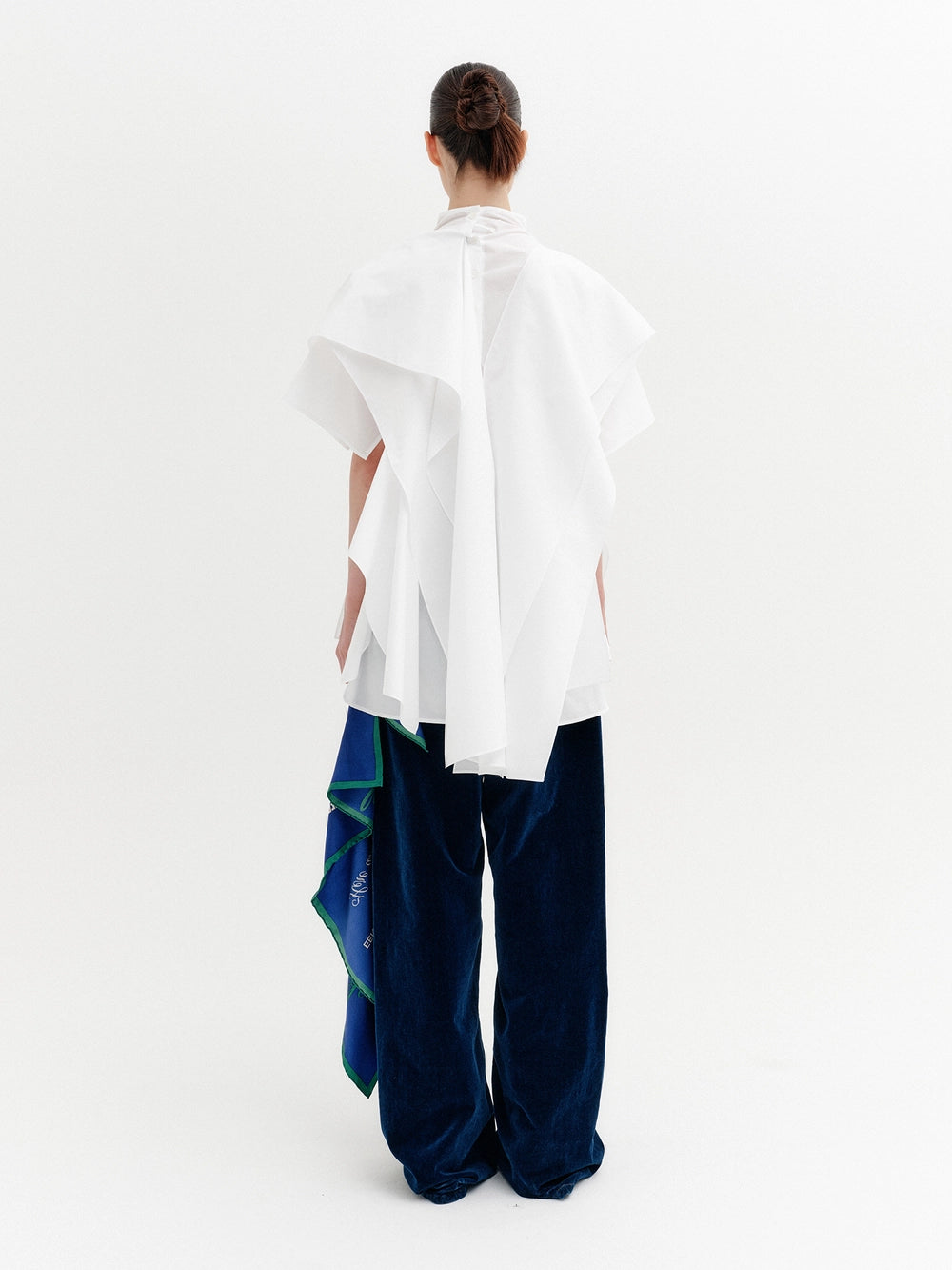 EENK Curved Relaxed Pants - Navy
