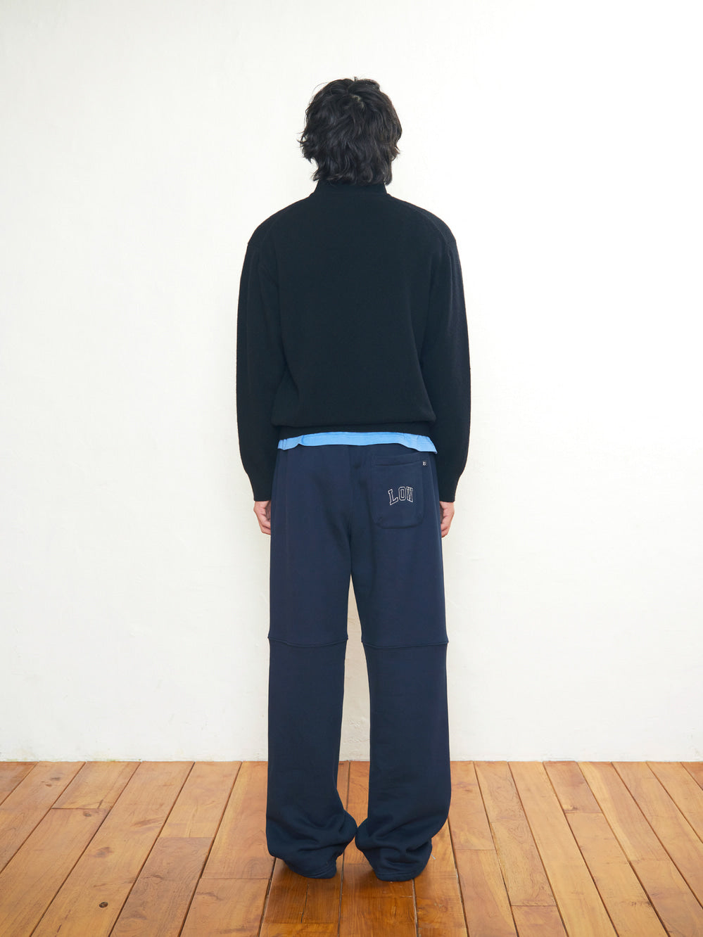 Low Classic Super Fine Wool High-Neck Sweater Black