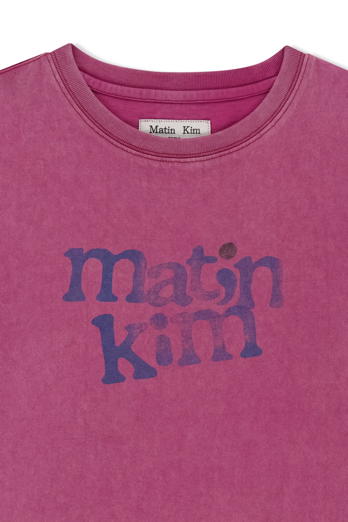 Matinkim Round Logo Graffiti Slim Top IN Pink