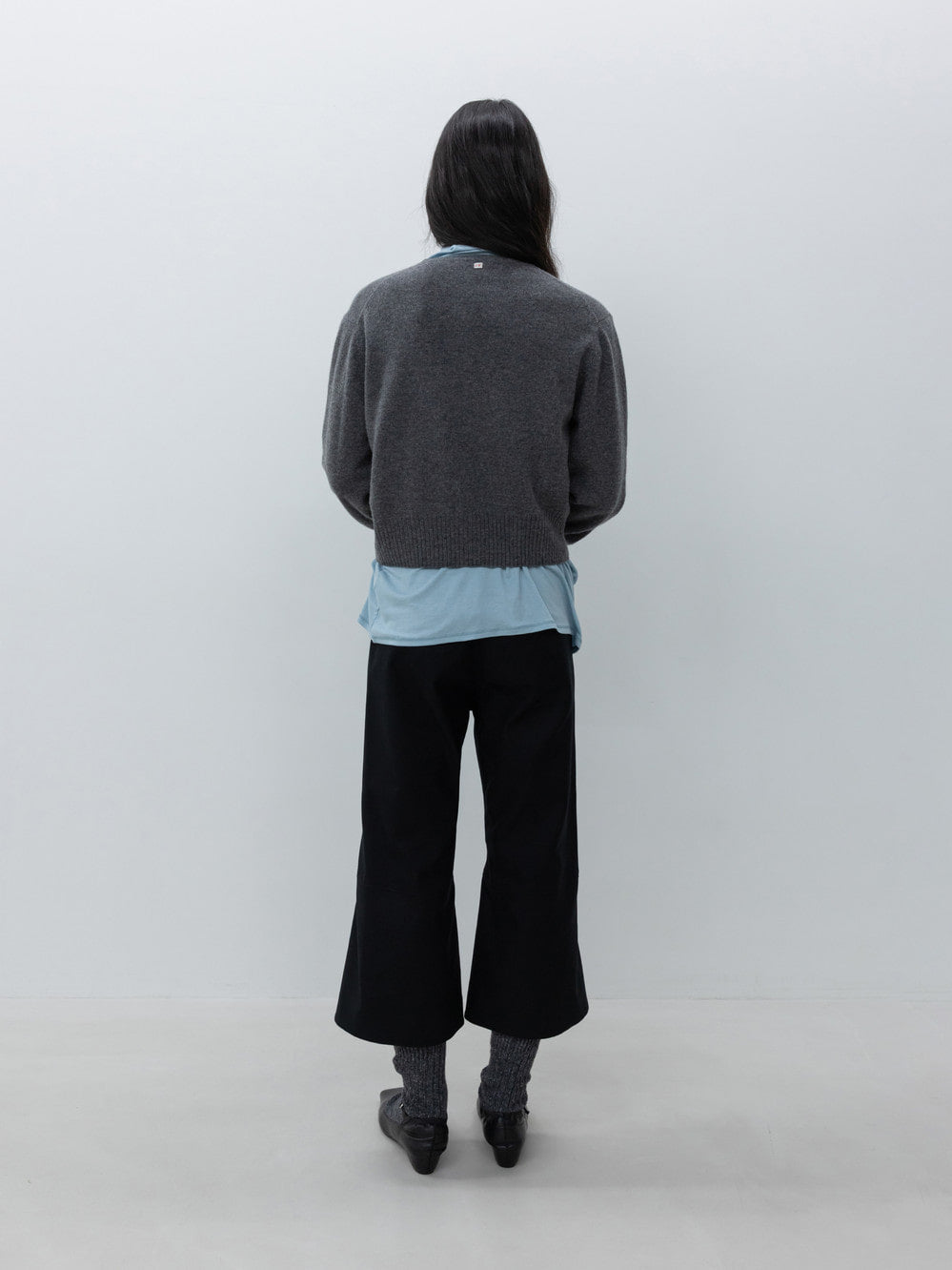 Low Classic Cotton Capri Pants Black