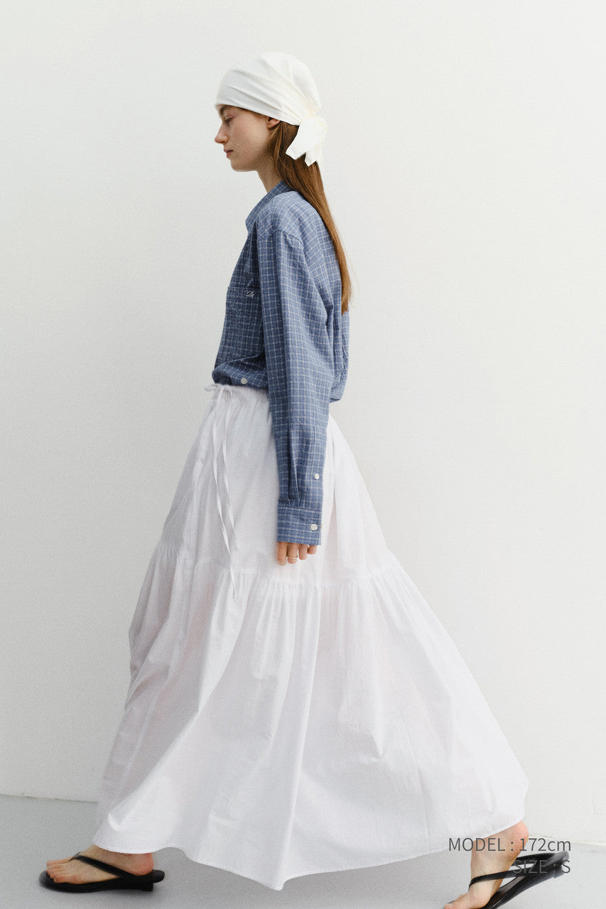 Dunst Tiered Maxi Skirt White