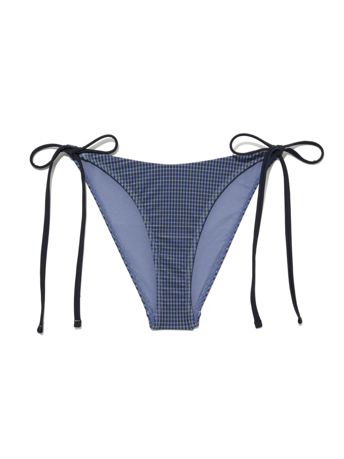 GLOWNY G Gingham Bikini Bottom (Blue)