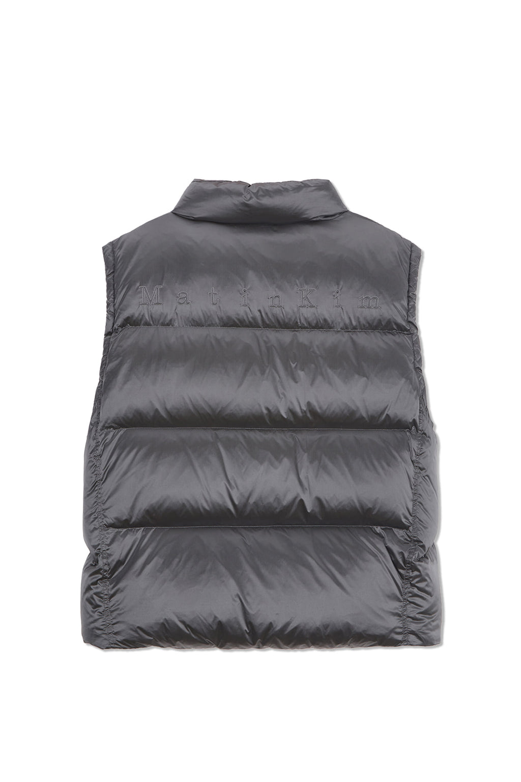 [matinkim] UNBALANCE QUILTED DOWN VEST FOR MEN IN GREY