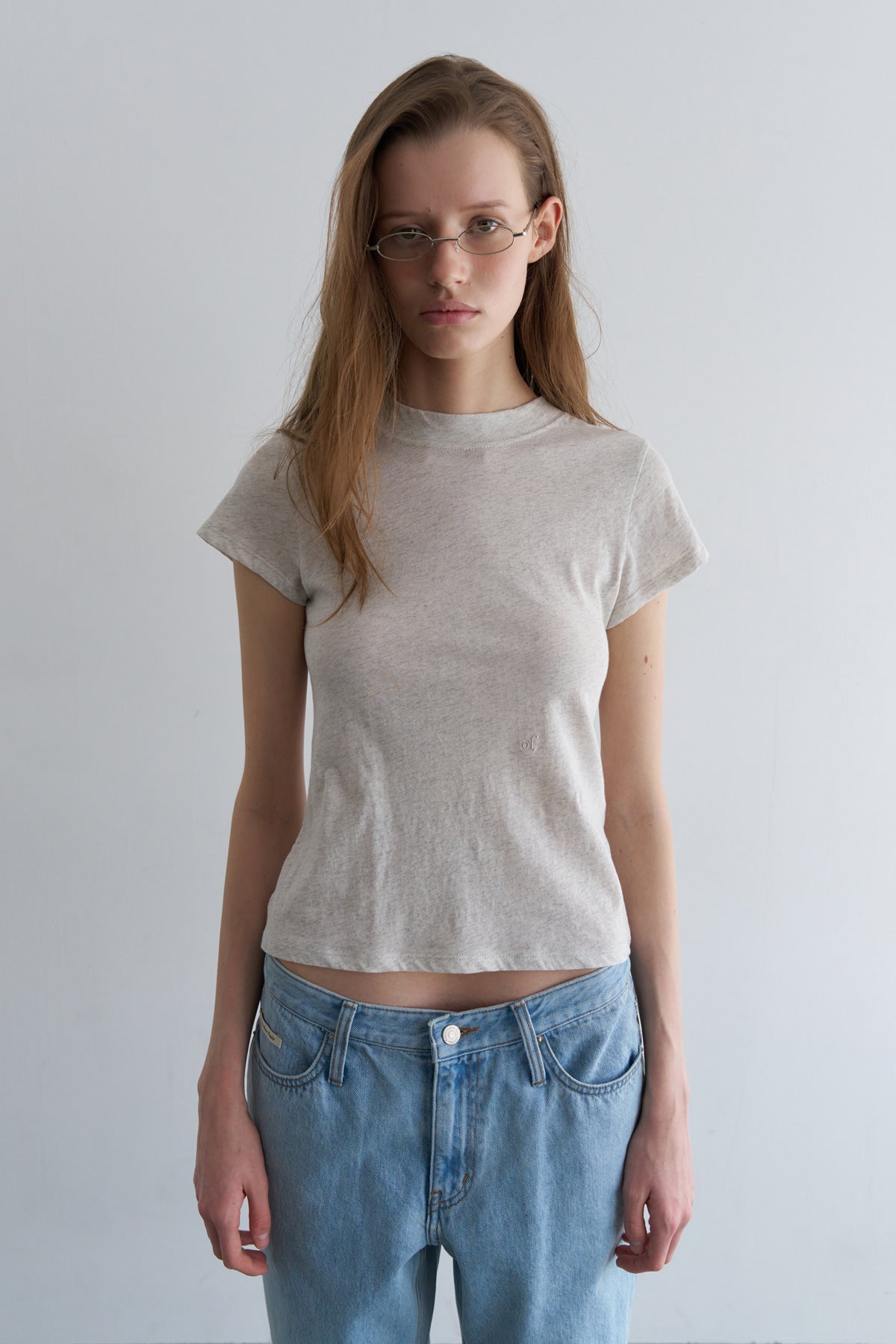 Overdueflair Of Natural Slim T-Shirt Oatmeal