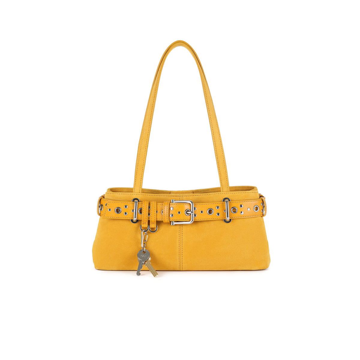 Osoi Shoulder Brocle Mini Suede Mustard Combi