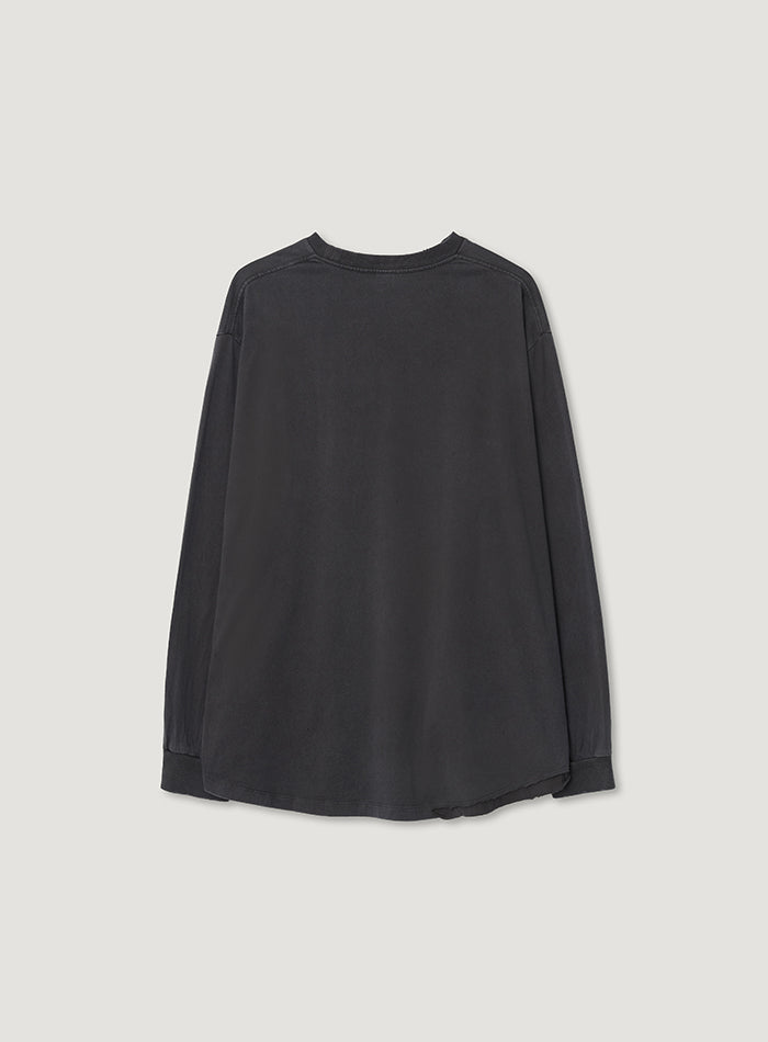 Mango Maniplease Dust Washed Over Fit Tee Purple Charcoal