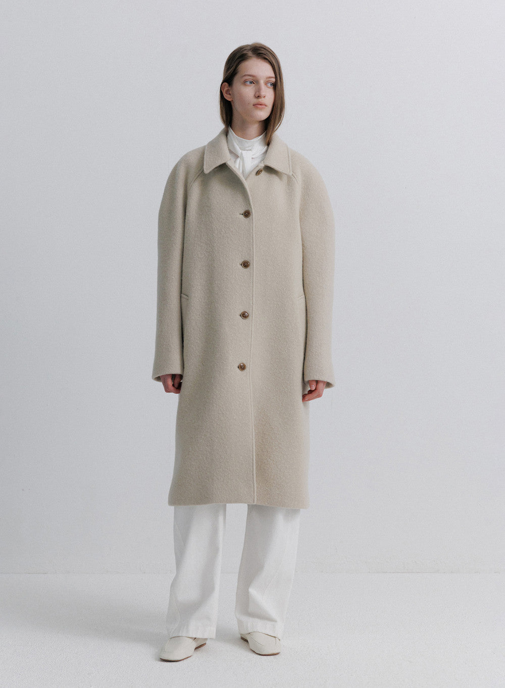 Kindersalmon Liv Alpaca Coat Bone