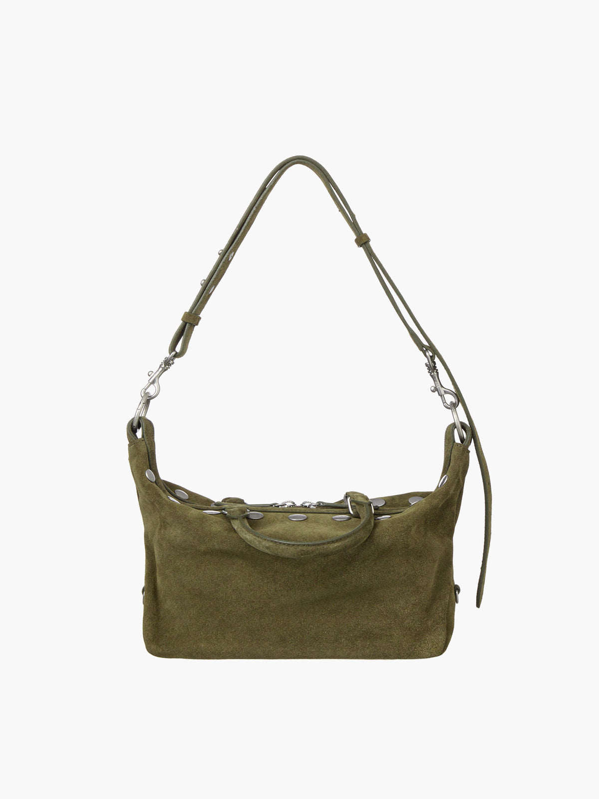 Margesherwood Dumpling Stud Mini dark olive suede