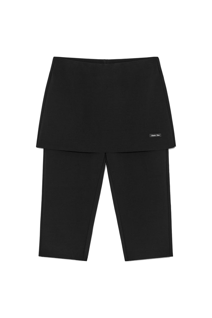 Matinkim Banding Capri Skirt Pants IN Black