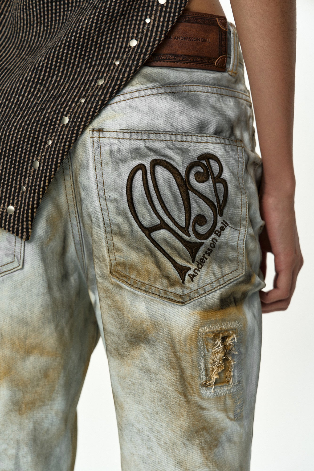 Andersson Bell Spray Bootscut Jeans Blue)