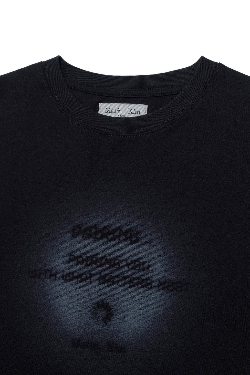 Matinkim Pairing Logo Printing Top For Women IN Black