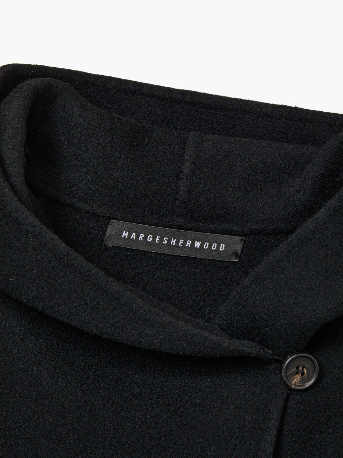 Margesherwood Half-Belted Handmade Coat black
