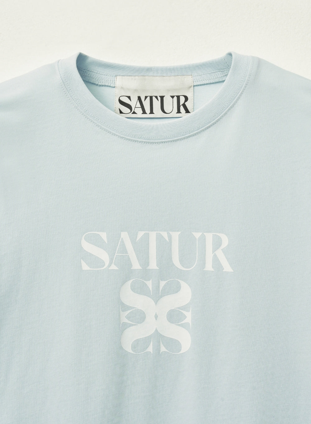 [satur] Classic Logo T-Shirt - Ice Blue