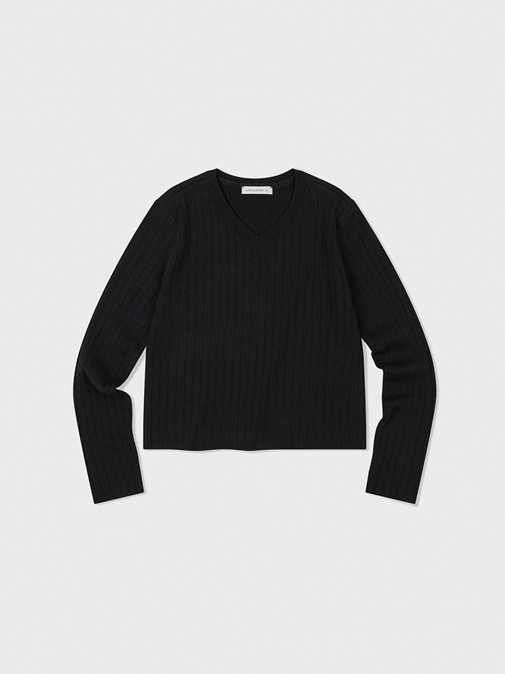 Low Classic Ribbed V-Neck Sweater Black