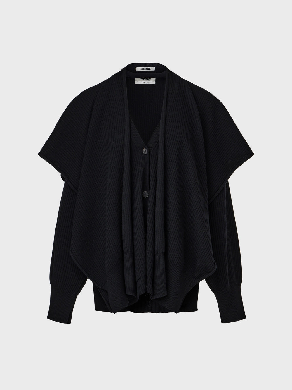 EENK Drape Shawl Collar Cardigan - Black