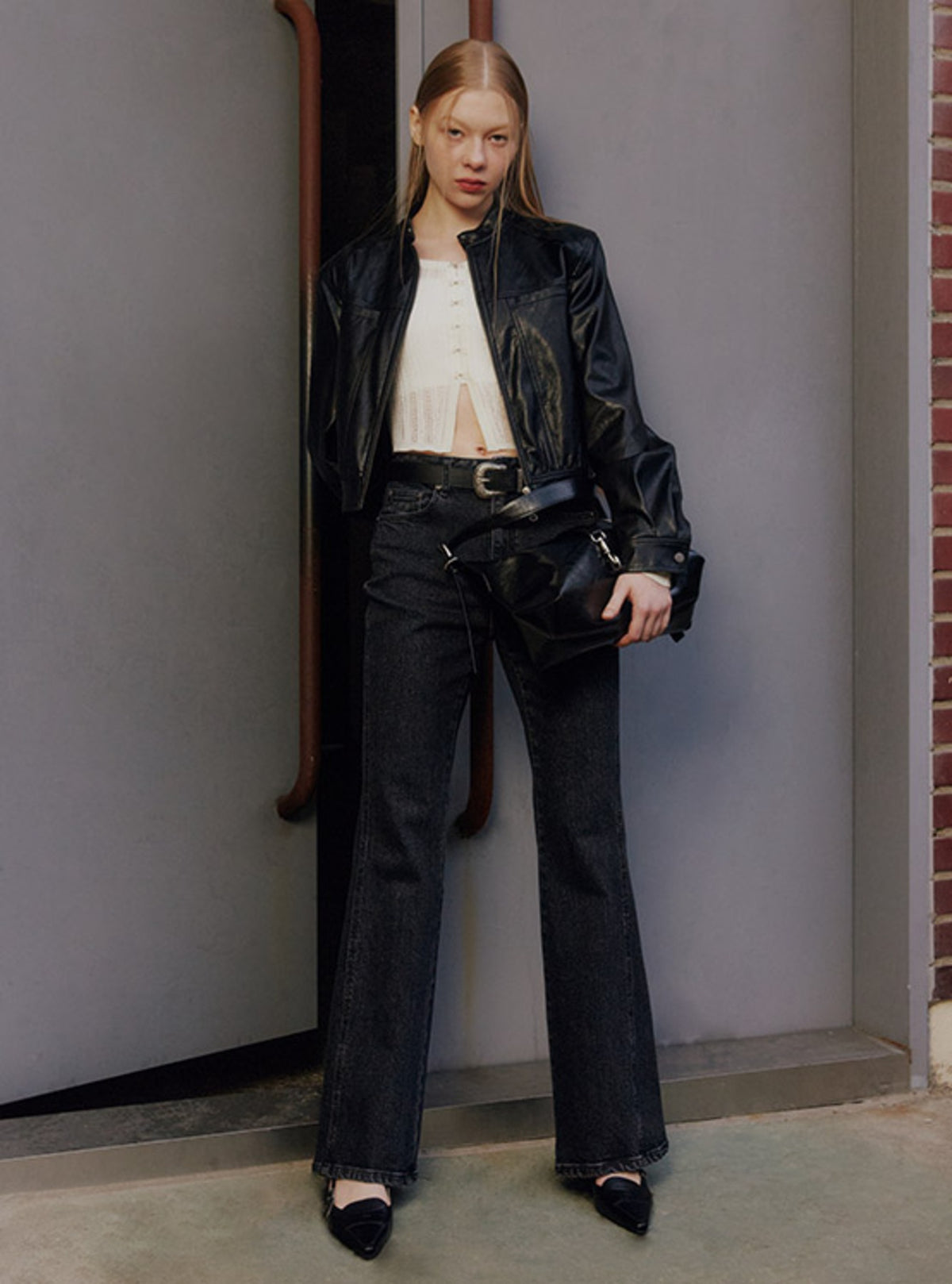 Raive Boots Cut Denim Pants in Black