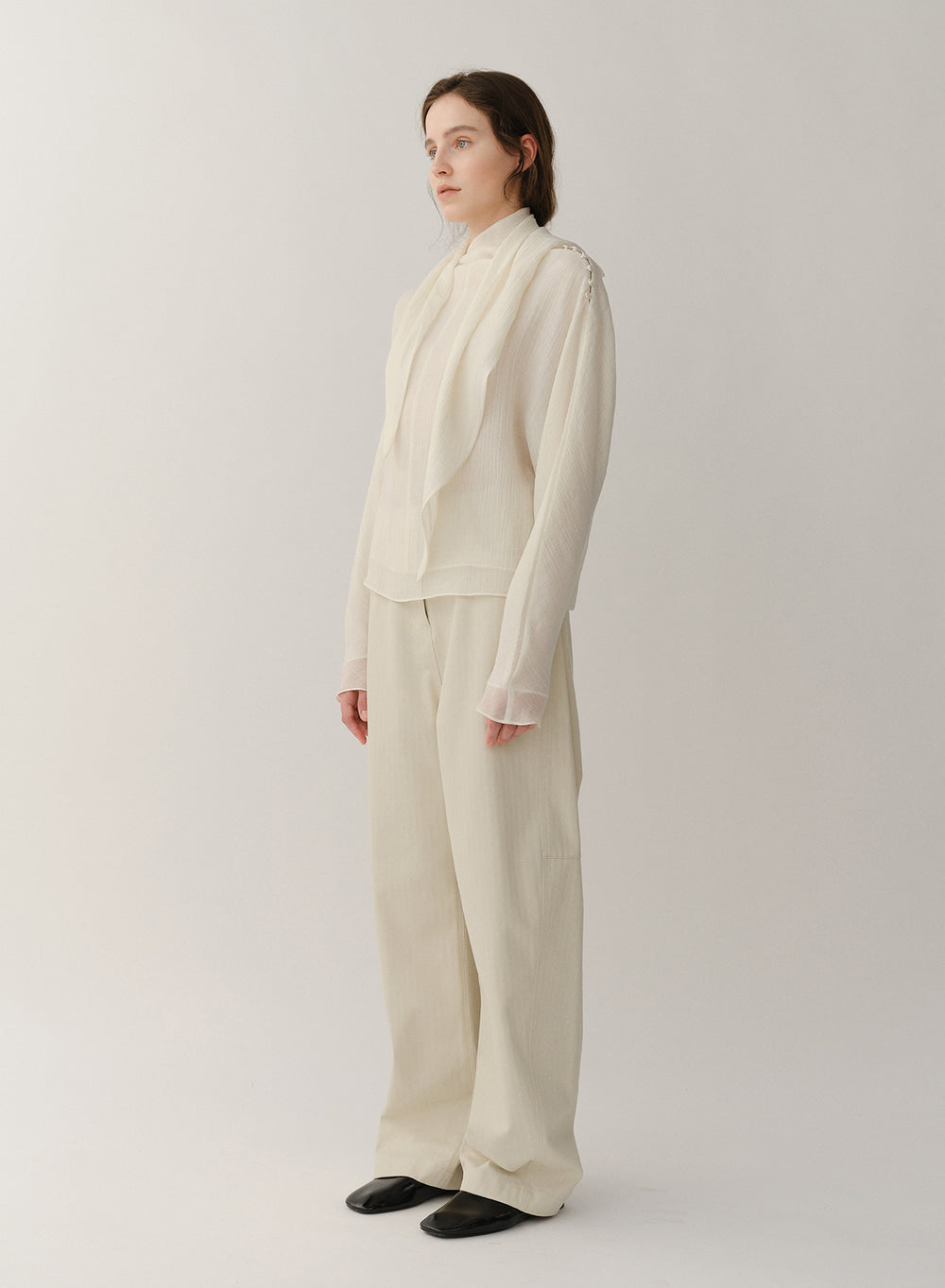 Kindersalmon Gaius Round Pants Ecru
