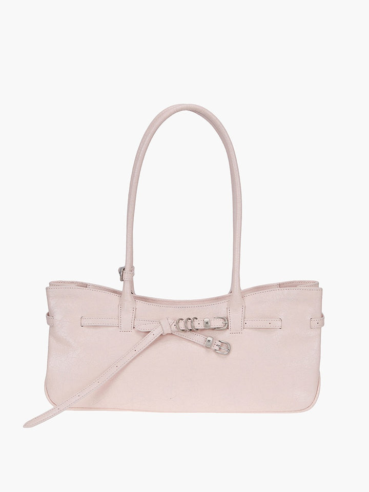 Margesherwood Grandma Used Shoulder Bag pale pink cracked