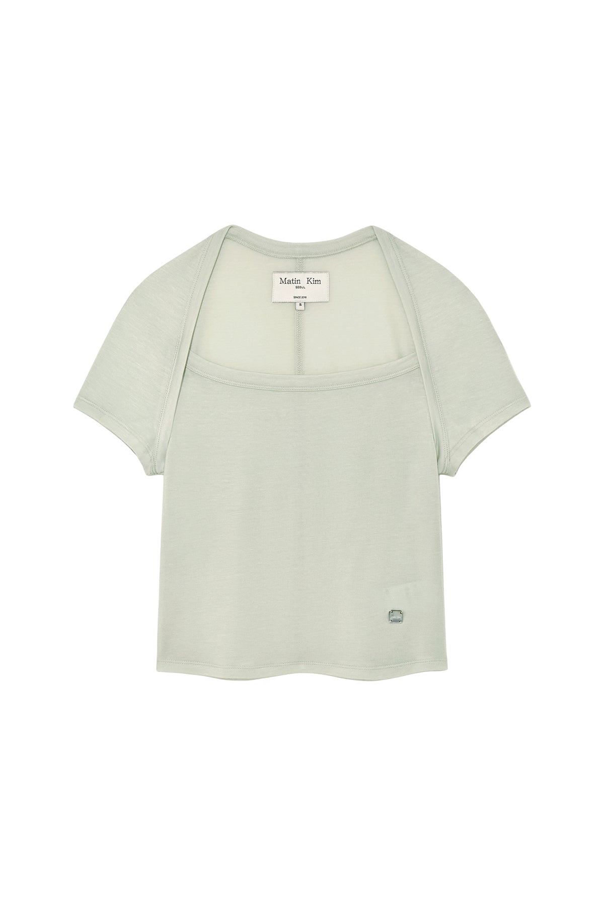 Matinkim Raglan Bolero Slim Top IN Light Green