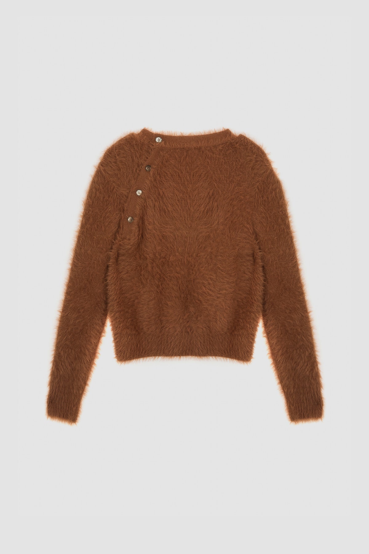Matinkim Two Way Hairy Cardigan IN Camel