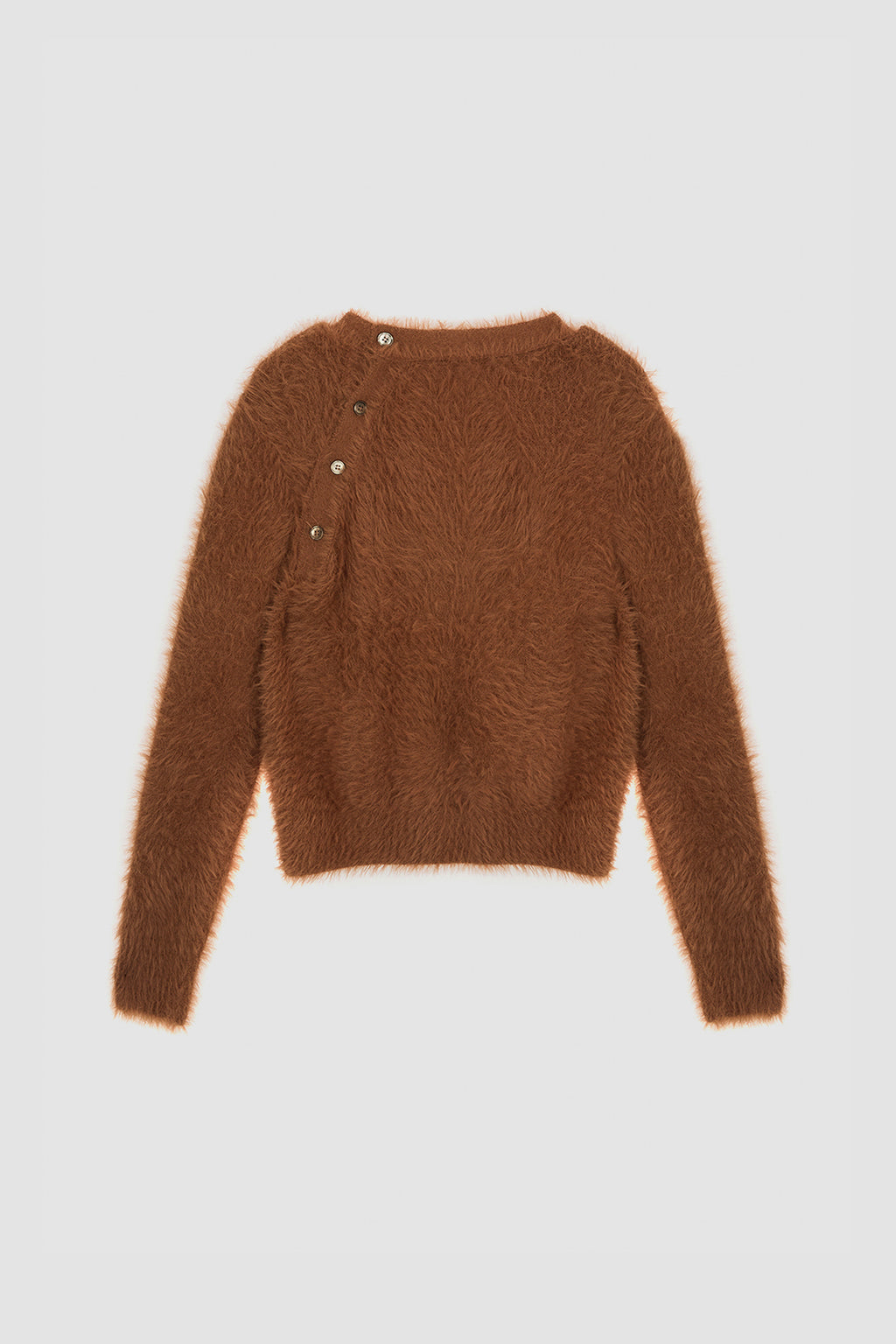 Matinkim Two Way Hairy Cardigan IN Camel