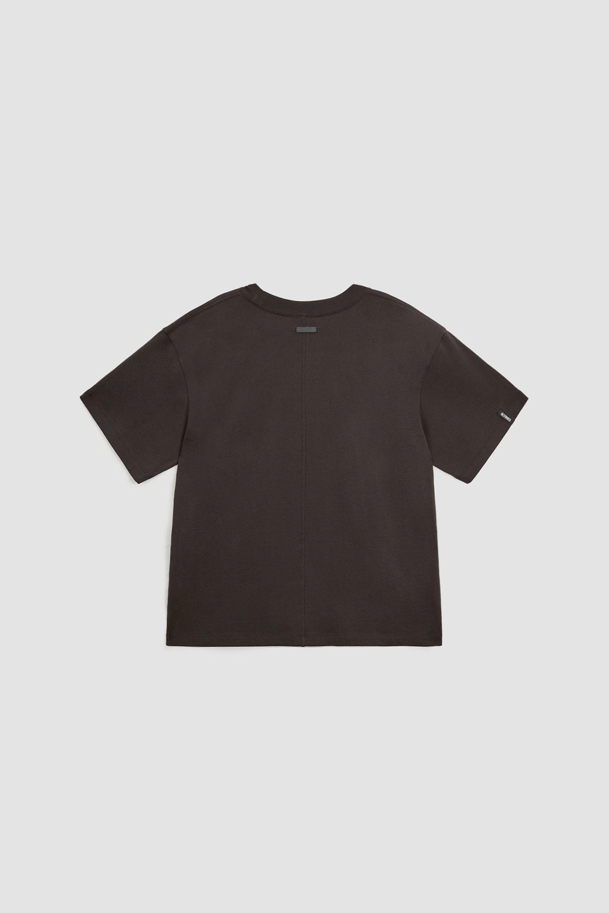 [matinkim] Logo Embroidery Oversize Top IN Brown