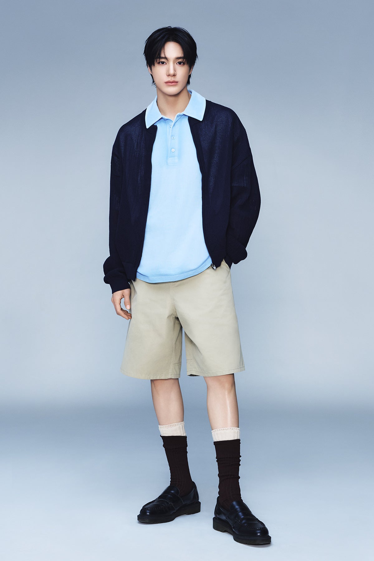 Matinkim Curved Seam Bermuda Pants For Men IN Beige