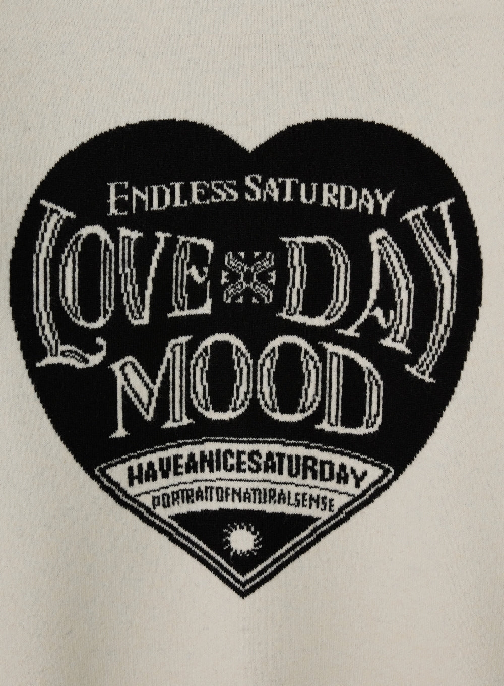 [satur] Saturday Retro Mood Pullover Knit - Cream