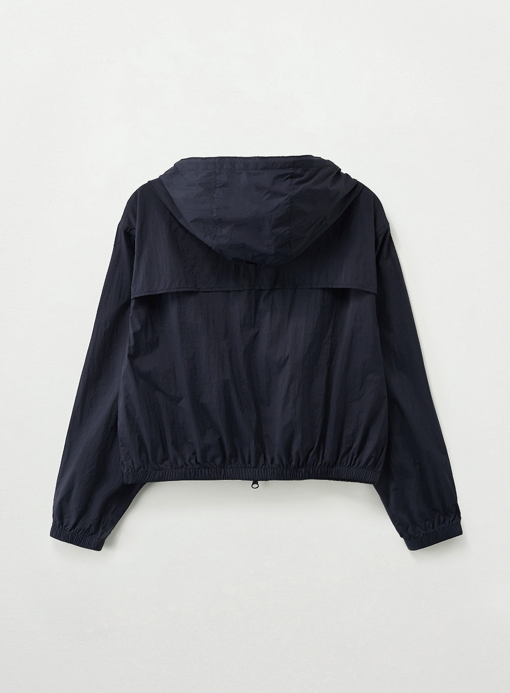 Satur Crop Hood Wind Jacket - Navy