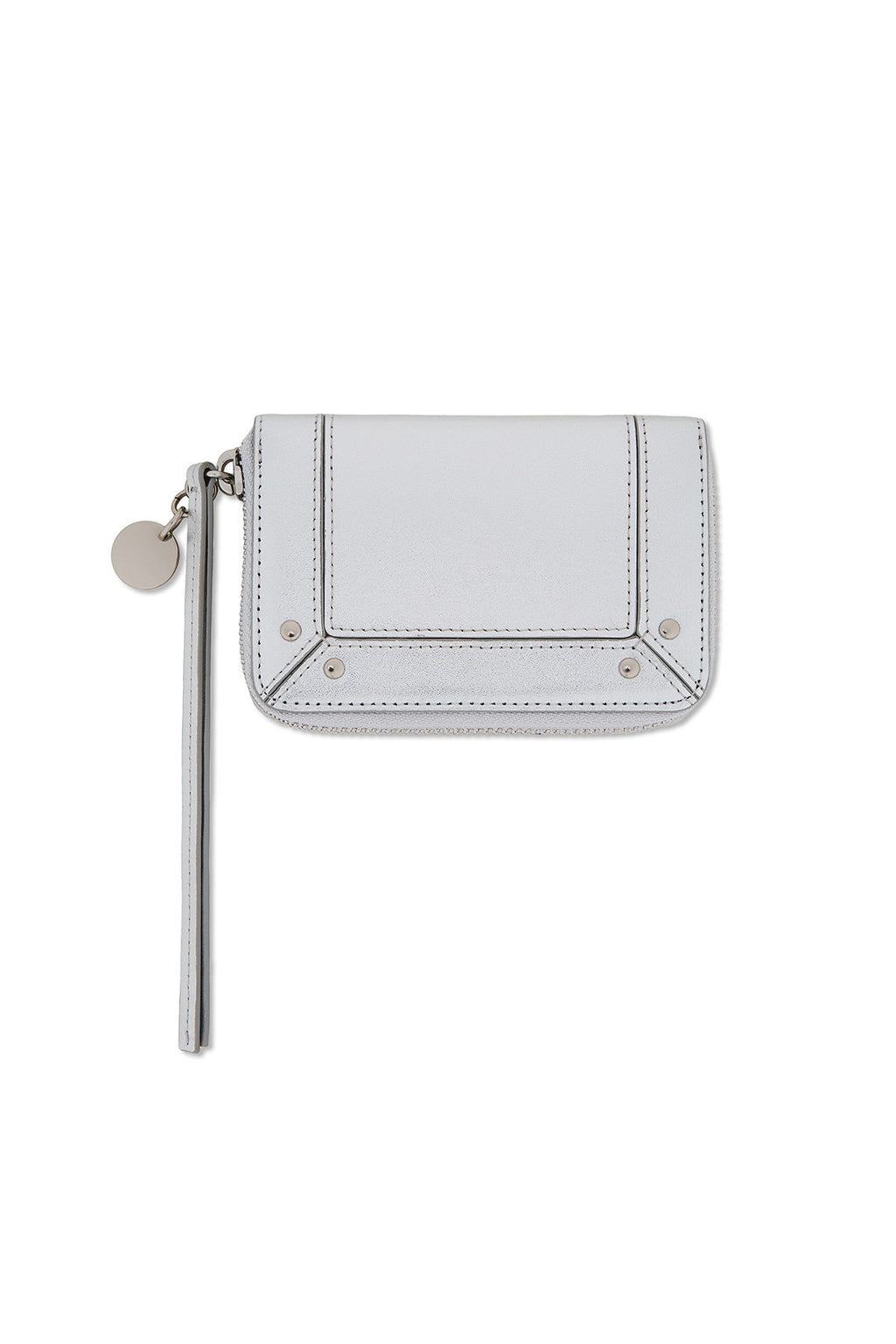 Matinkim Matin Kim Steel Logo Rivet Compact Wallet IN Silver