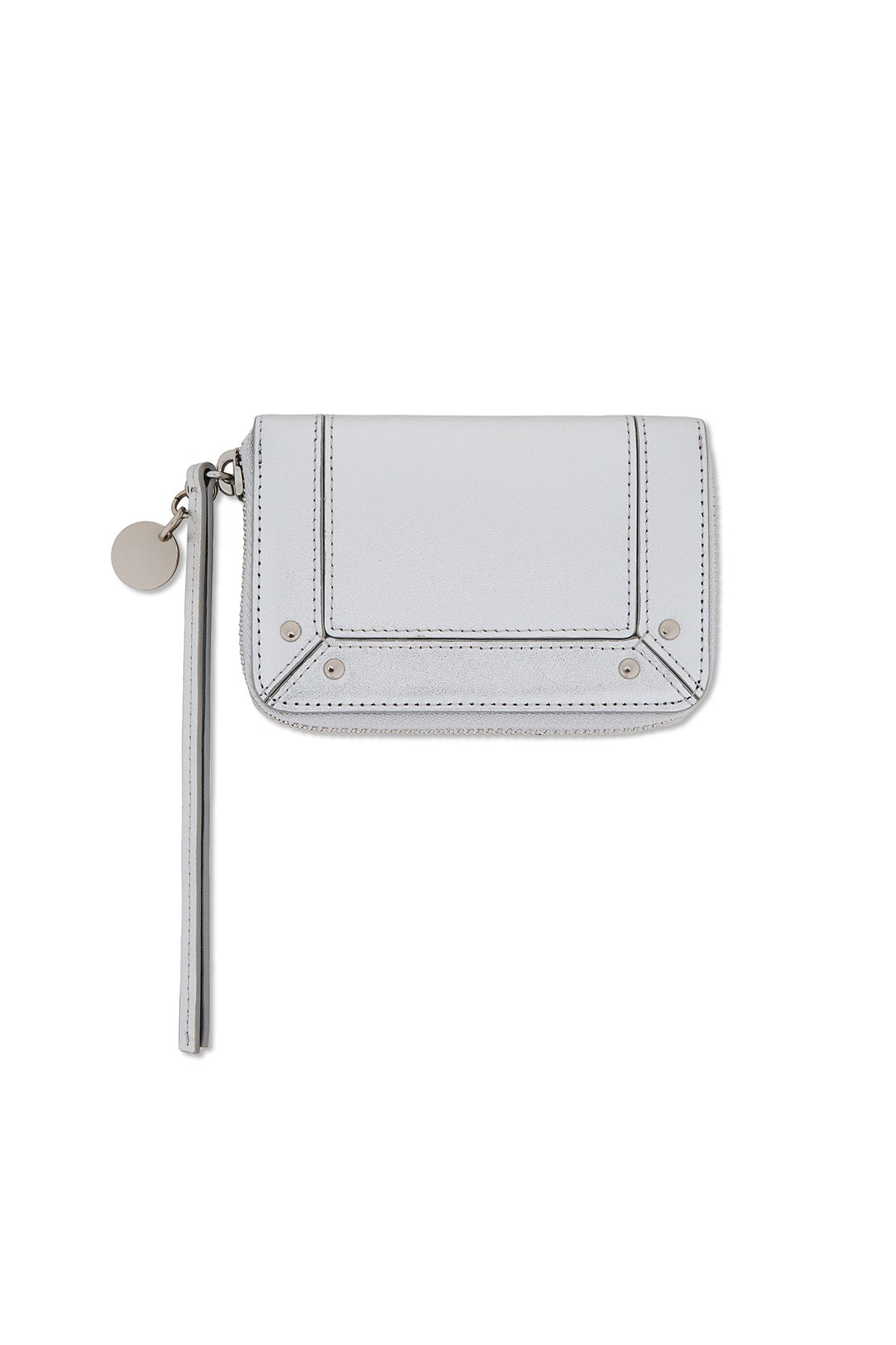 Matinkim Matin Kim Steel Logo Rivet Compact Wallet IN Silver