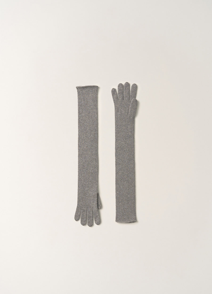 Nothing Written Bisou baby alpaca gloves (Light gray)