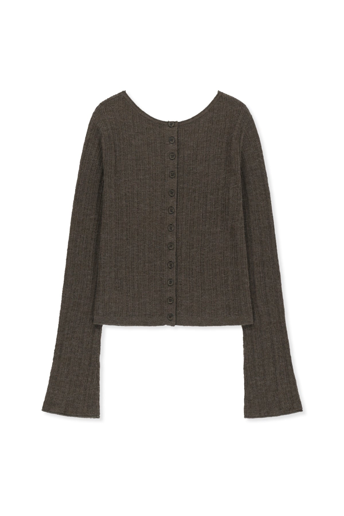 Matinkim Two Way Texture Knit Top IN Khaki Brown