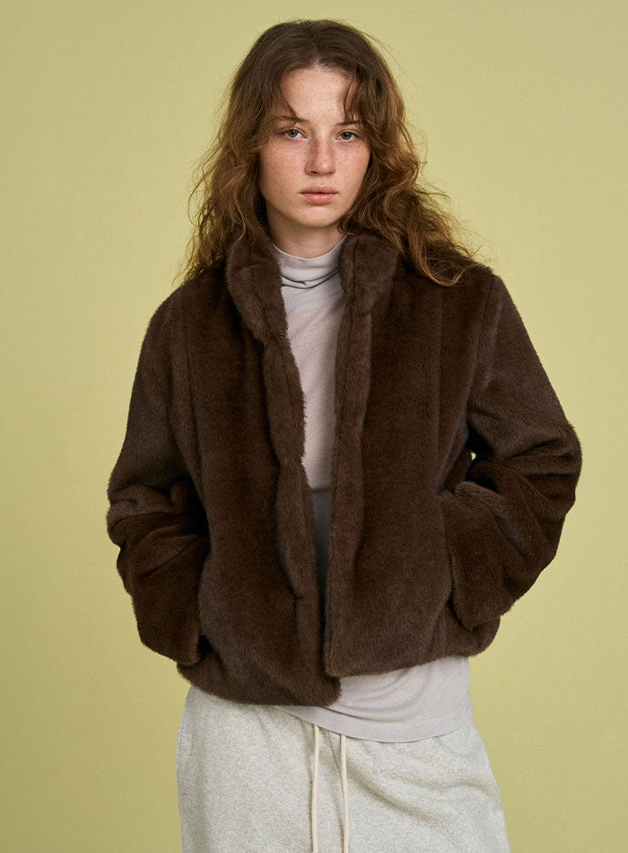 Mango Maniplease Naka Mink Fur Jacket