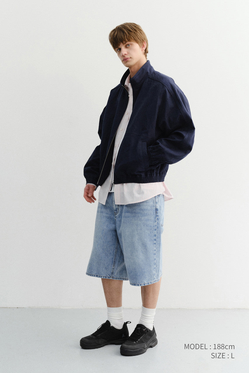 Dunst Classic Baggy Denim Shorts Light Blue