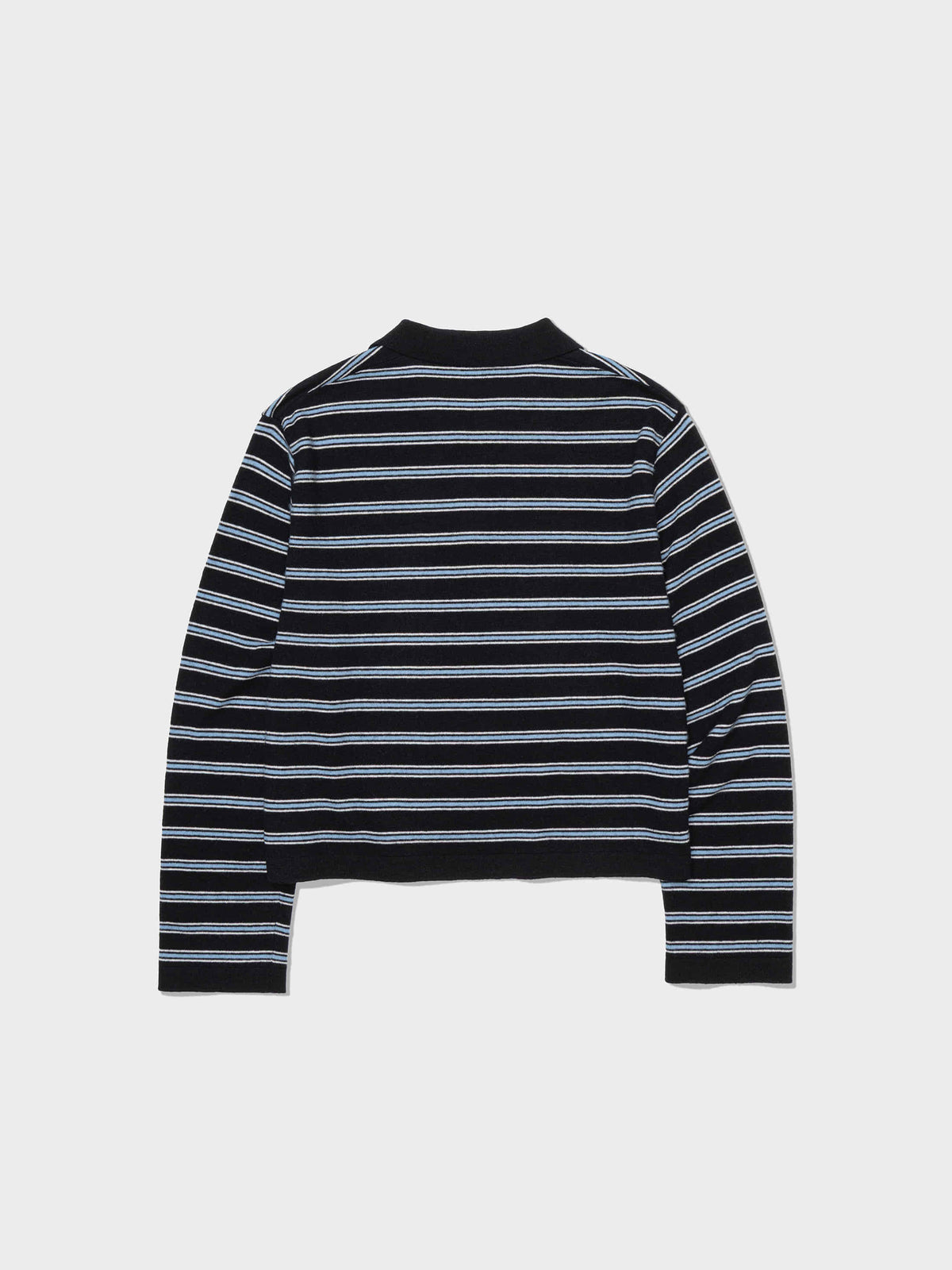 Low Classic Merino Cash Striped Polo Sweater Black