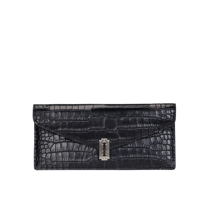 Vunque Occam V Long Wallet Croco Black