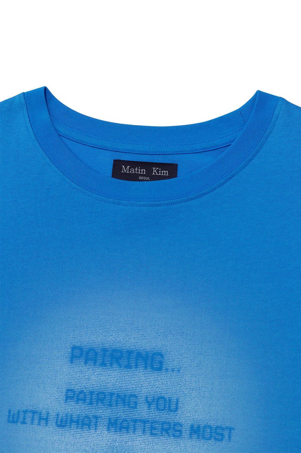 Matinkim Matin Kim Pairing Logo Printing Top For Men IN Blue