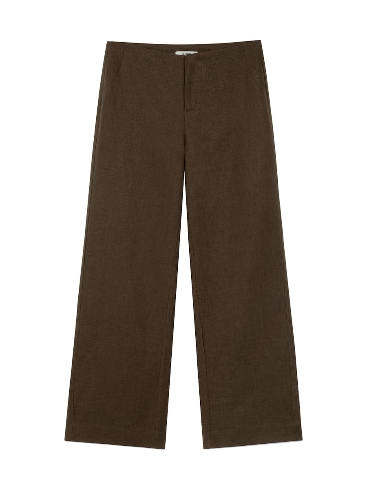 GLOWNY G Linen Slacks (Brown)