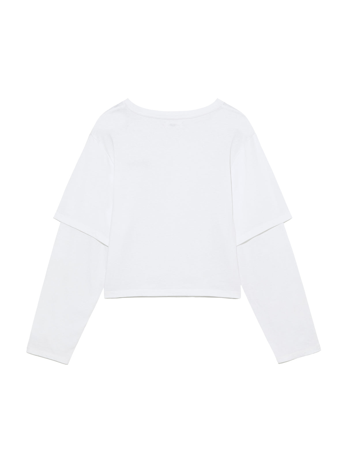 GLOWNY G Double Sleeve Letter Tee (White)