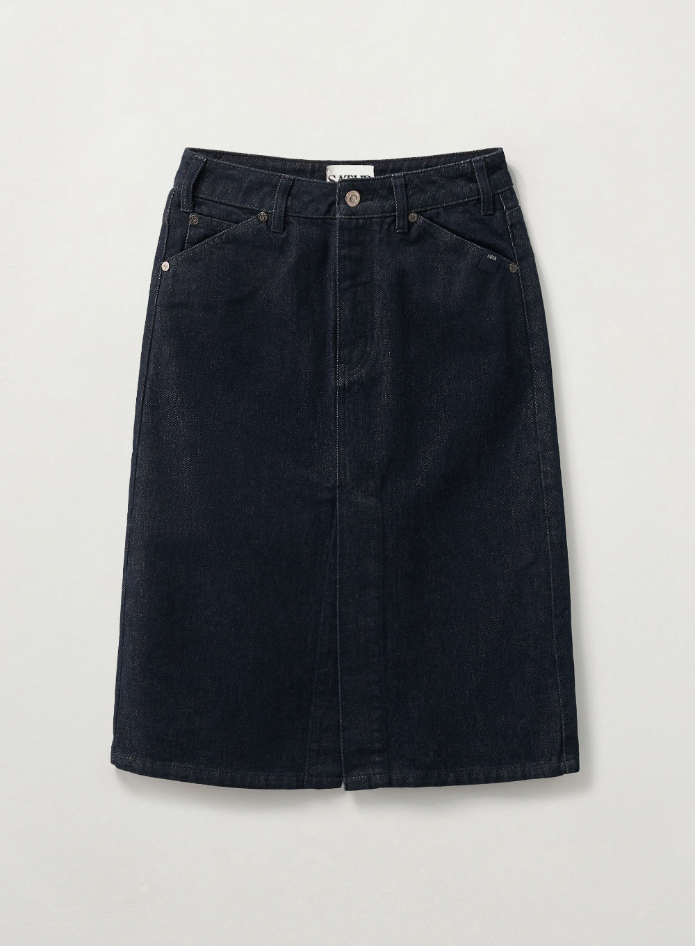 [satur] (W) Marradi Denim Midi Skirt - Indigo Blue
