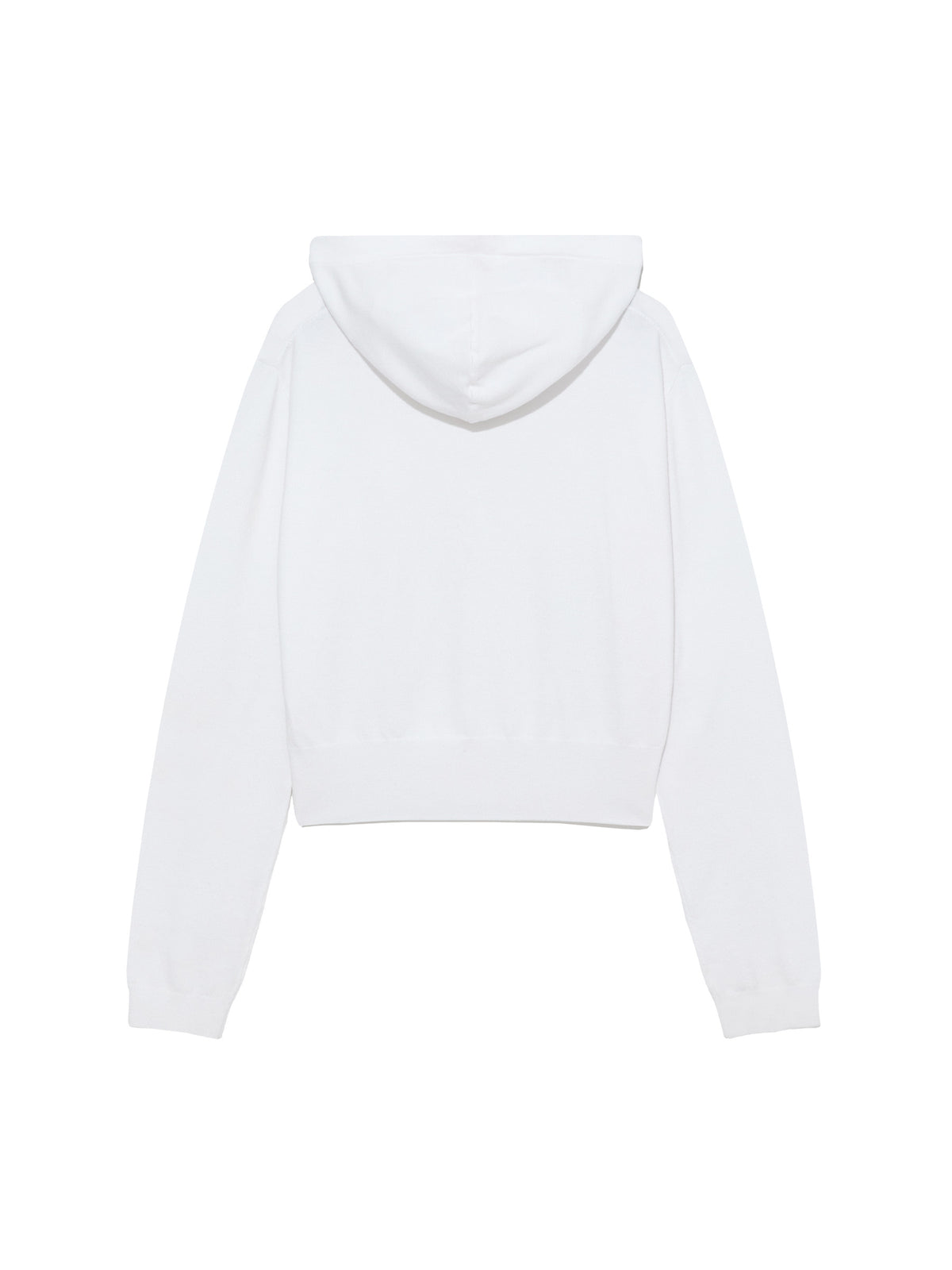 GLOWNY G Hug V-Neck Knit Hoodie (White)