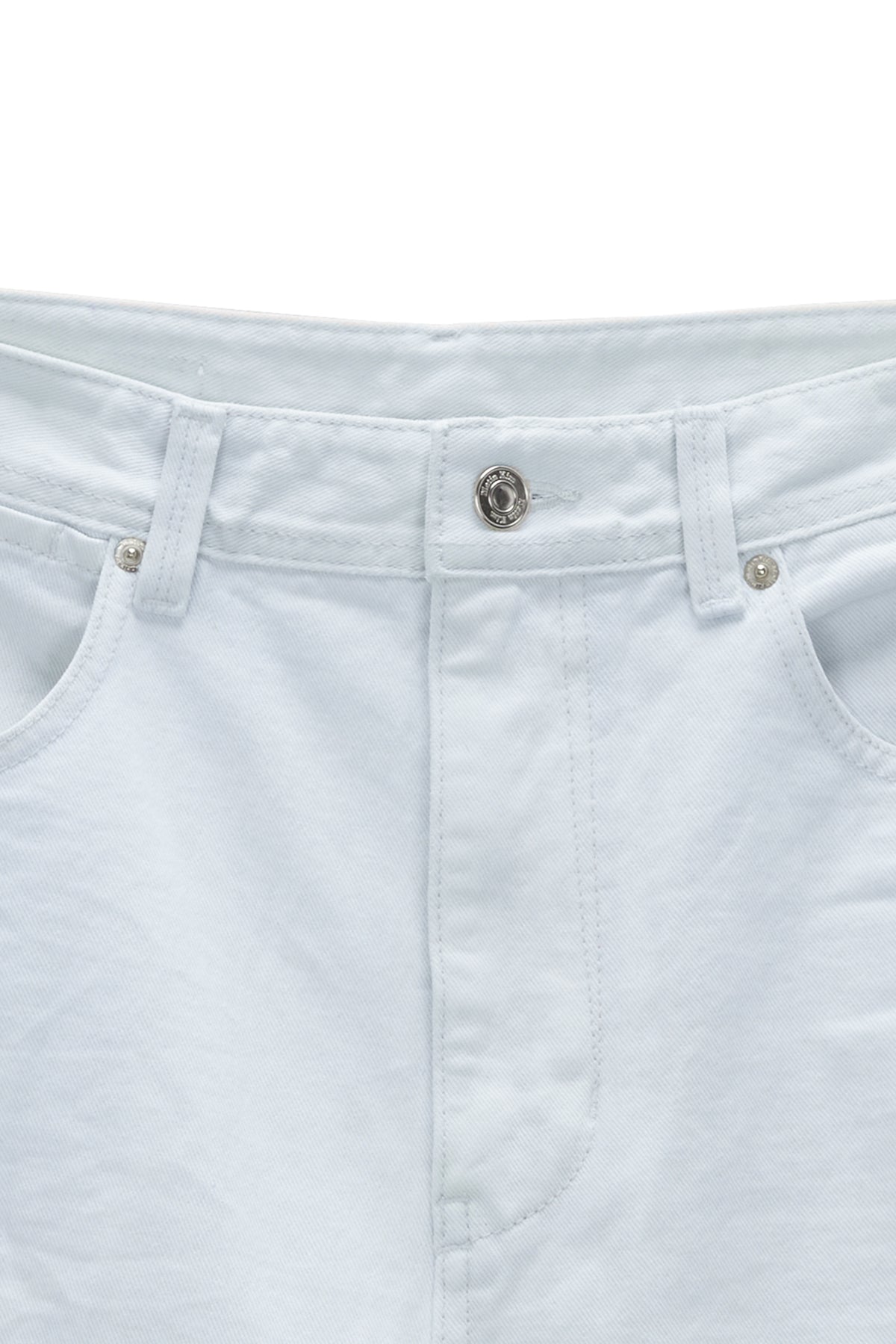 Matinkim Wide Cut Point Denim Pants For Men IN Light Blue