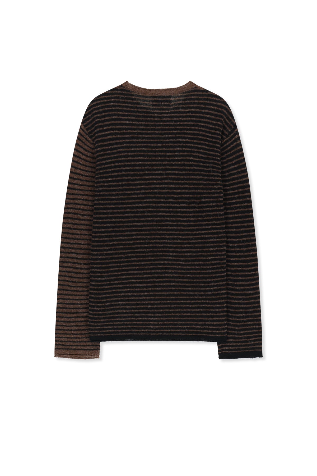 Matinkim Multi Stripe Alpaca Blended Knit Pullover IN Brown