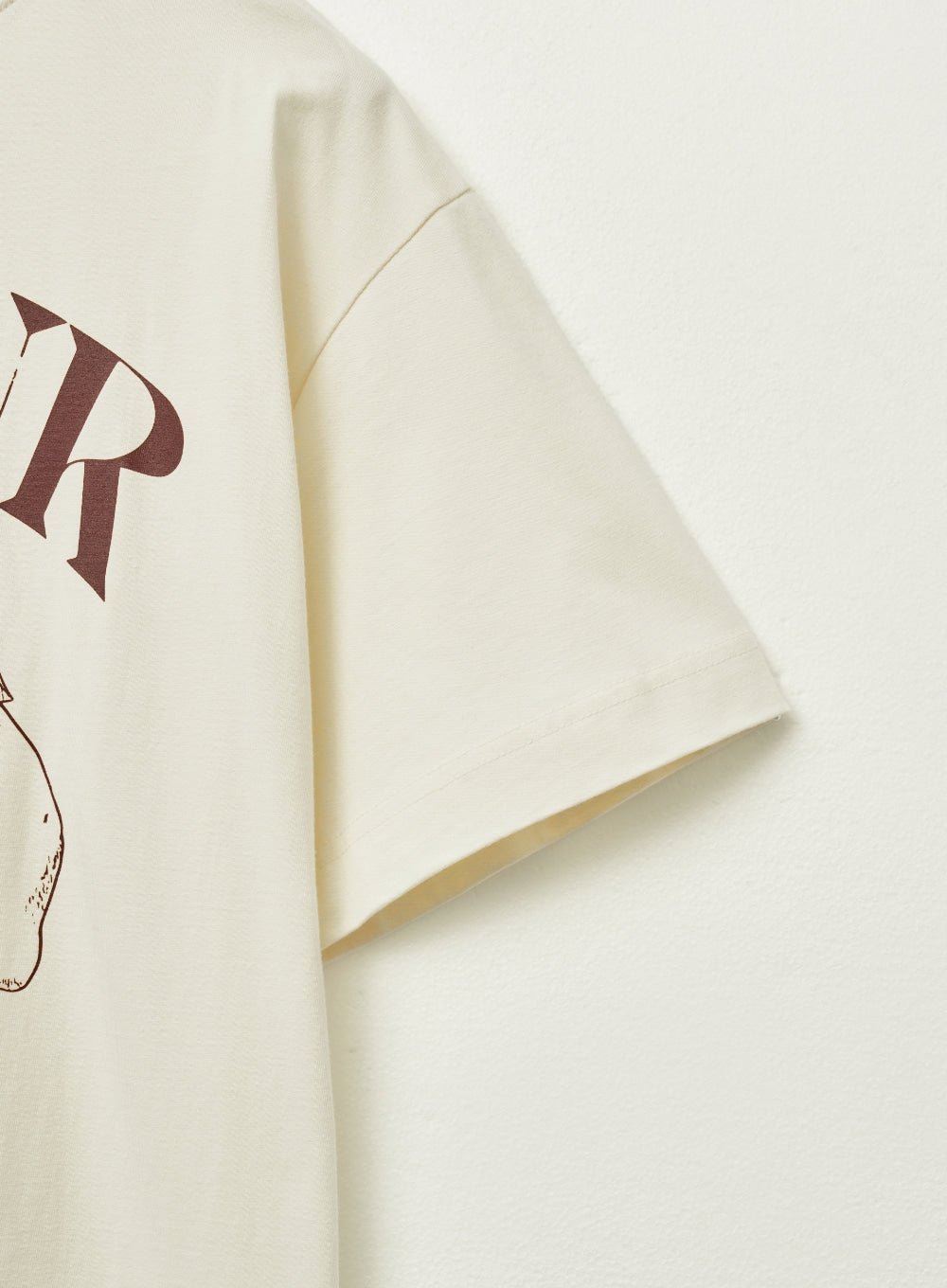 [satur] (W) Capri Citron Drawing Summer Graphic T-Shirt - Burgundy