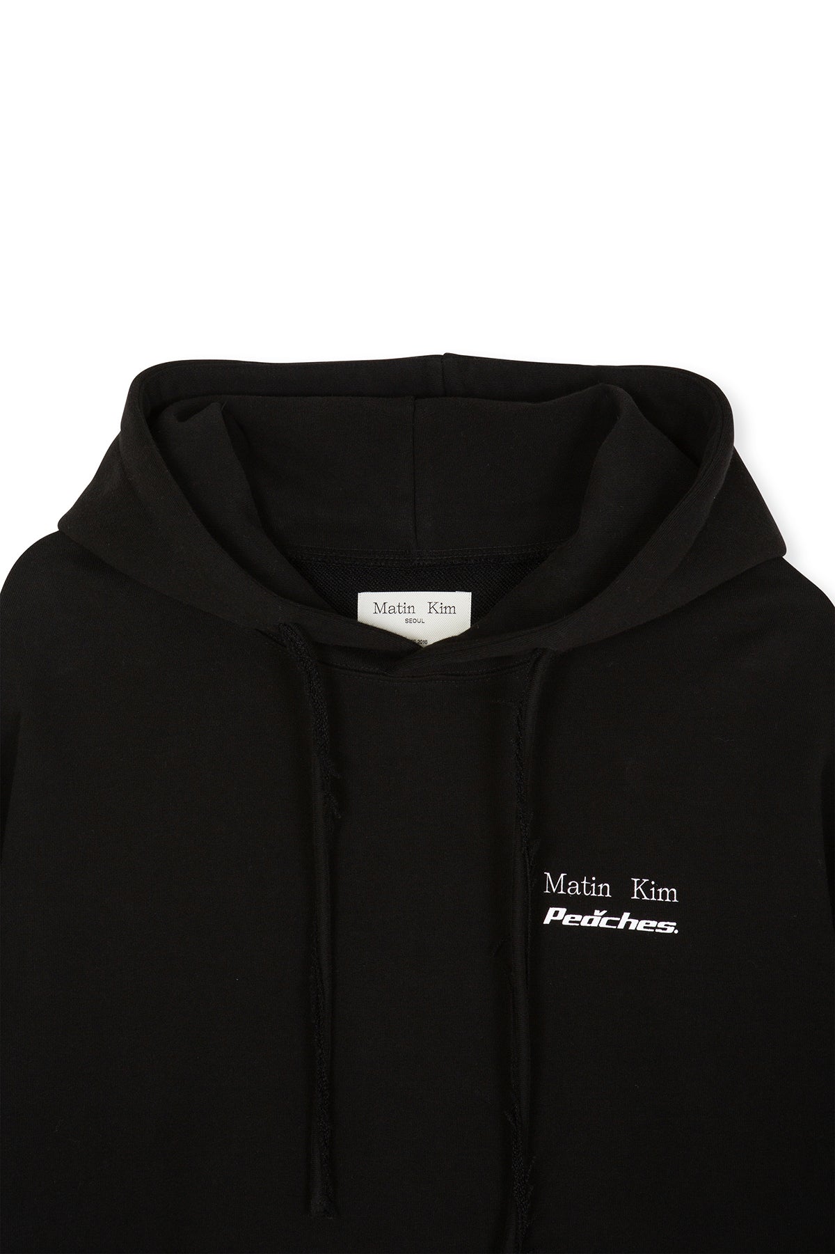 [matinkim] PEACHES LOGO GRAPHIC HOODY IN BLACK