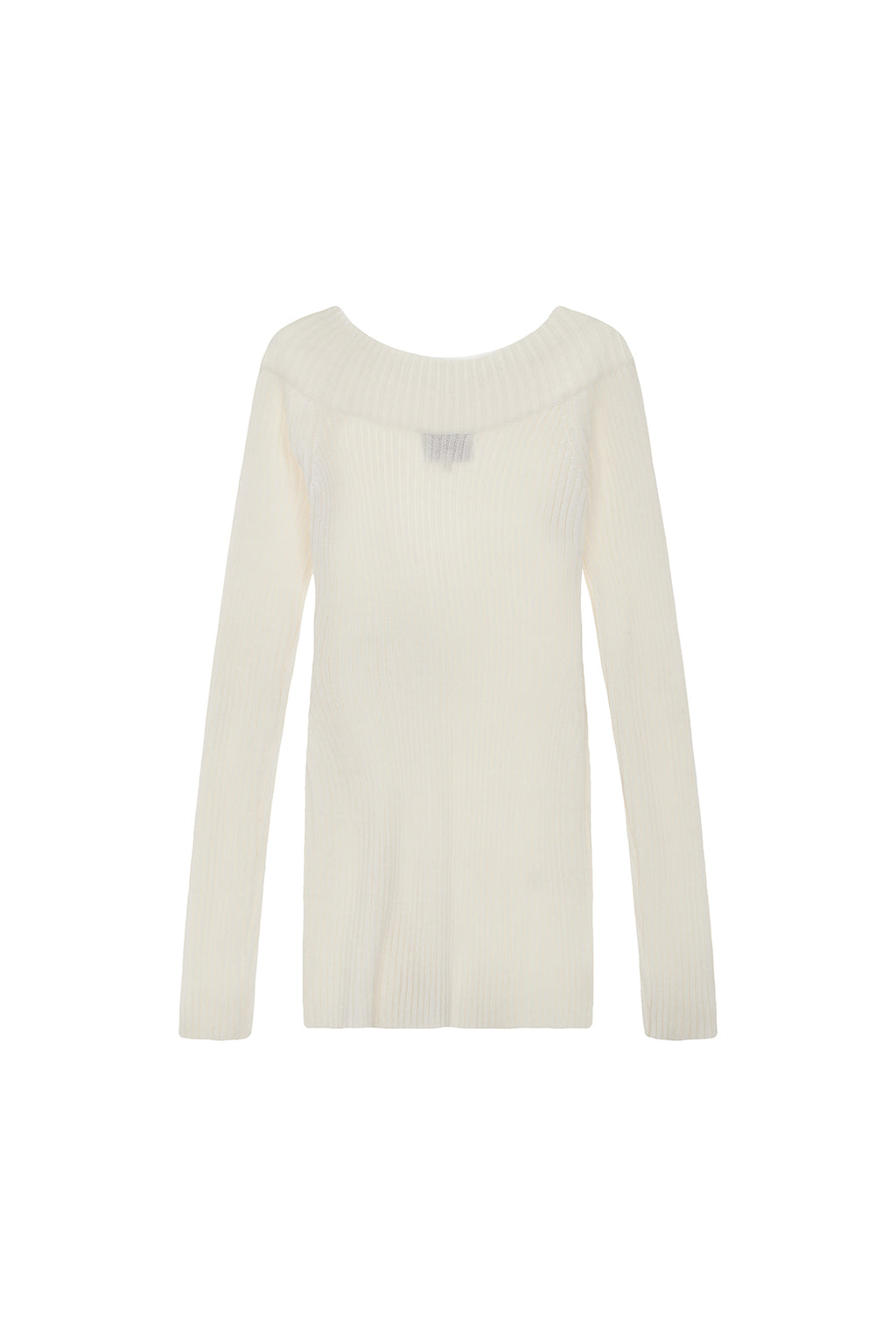 [matinkim] ONE SHOULDER BUTTON POINT KNIT DRESS IN IVORY