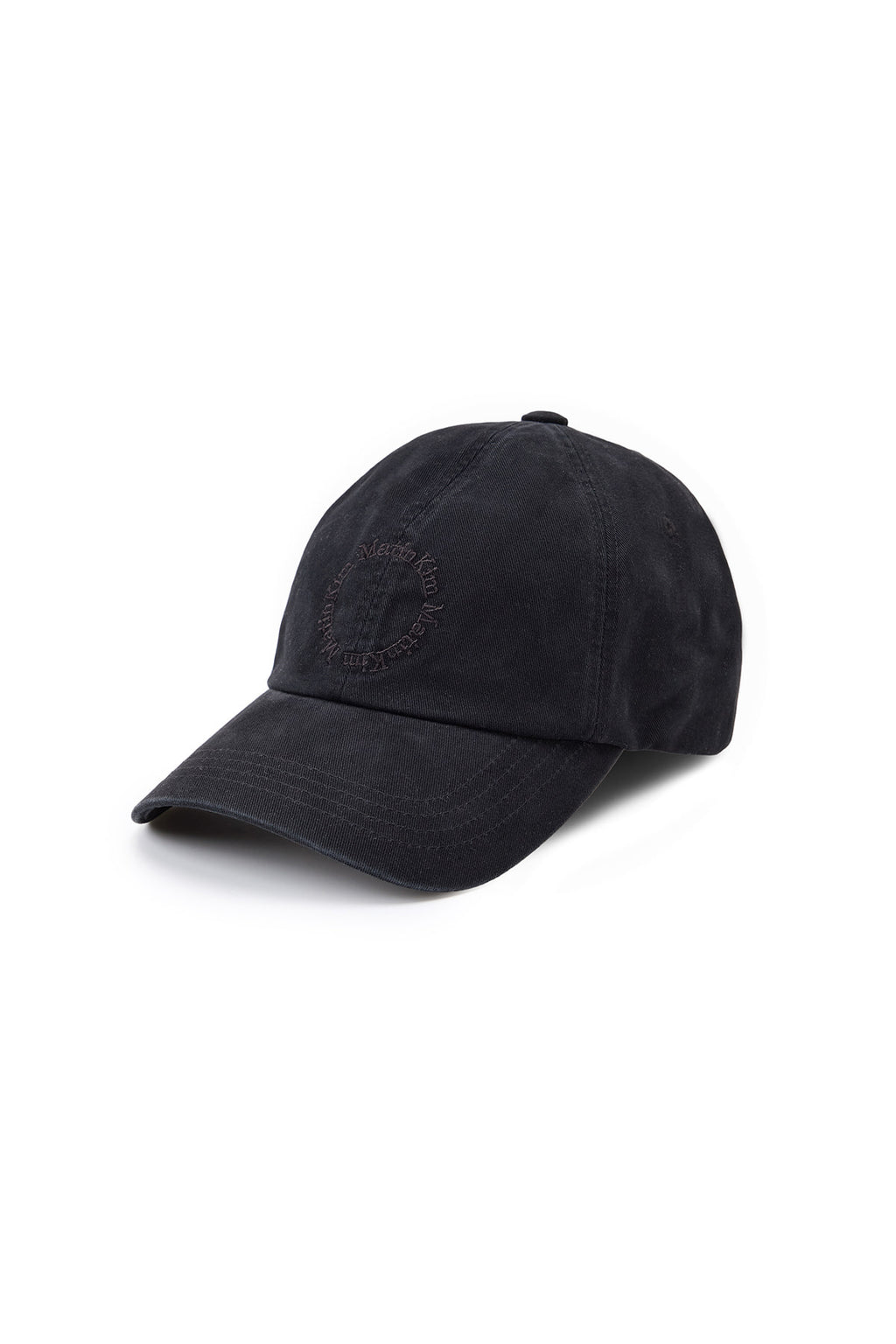 [matinkim] WASHED CIRCLE LOGO BALL CAP IN BLACK