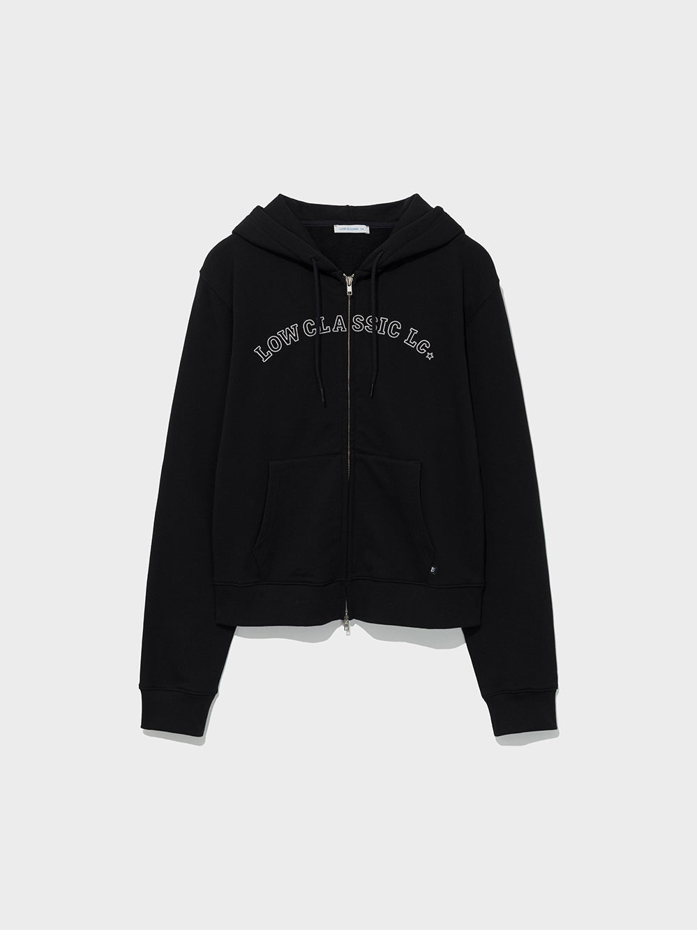 Low Classic Lc Regular Zip-Up Hoodie Black